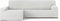 Hoes voor chaise longue met lange armleuning links Eysa BRONX Wit 170 x 110 x 310 cm