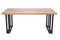 feel furniture - 180x90 Eettafel - Massief Boomstamblad Eiken - 5 cm dik -Twin U Frame