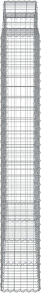 vidaXL - Schanskorven - 5 - st - gewelfd - 200x30x200/220 - cm - ijzer