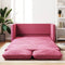 vidaXL - Slaapbank - vloermodel - 2-in-1 - 122x204x55 - cm - fluweel - wijnrood