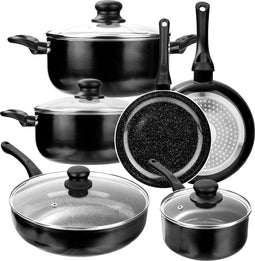 CeraFusion Keramische Pannenset - 10-delig - PFAS-vrij - Inductie (10 stuks)