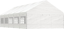 vidaXL - Prieel - met - dak - 11,15x5,88x3,75 - m - polyetheen - wit