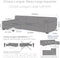 Hoes voor chaise longue met lange armleuning links Eysa ULISES Wit 170 x 110 x 310 cm