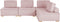 TIBRO - Hoekbank - Roze - Universeel - 300 cm - Polyester