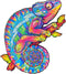 UNIDRAGON Houten Puzzel Voor Volwassenen Dier - Regenboogkleurige Kameleon - 314 stukjes - King Size 31x41 cm