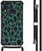 iMoshion Hoesje Geschikt voor Samsung Galaxy A40 Hoesje Met Koord - iMoshion Design Hoesje met Koord - Zwart / Meerkleurig / Groen / Panther Illustration