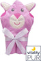 Vitality Pur - Baby Badcape - 100% Katoen - Roze