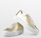 PS Poelman Titular - Dames Casual Leren Tennis Sneaker - Metallic Goud