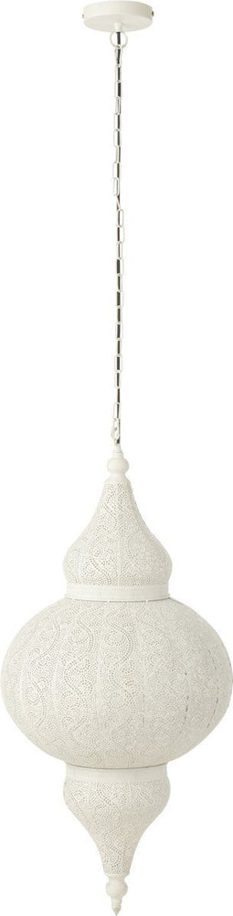 J-Line hanglamp Boor - metaal - wit - large