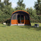 vidaXL - Familietent - met - Raam - Tunnel - Grijs - & - Oranje - voor - 8 - Personen - - - Waterdicht