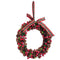 Bizzotto Ilmy - Ronde Kerstkrans - Ø 30 cm - Rood/Bruin - Met Dennenappels en Ophanglint