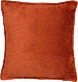 Dutch Decor CILLY - Sierkussen fleece 45x45 cm - Potters Clay - oranje - Inclusief binnenkussen