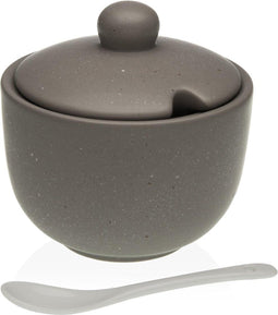 Suikerpot Versa Grijs Keramisch Dolomite (11 x 11 x 12 cm)