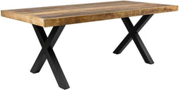 Liviza Eettafel Brut 220 x 100 cm - Mangohout - Rechthoek Hout - 75 cm , 220 cm , 100 cm