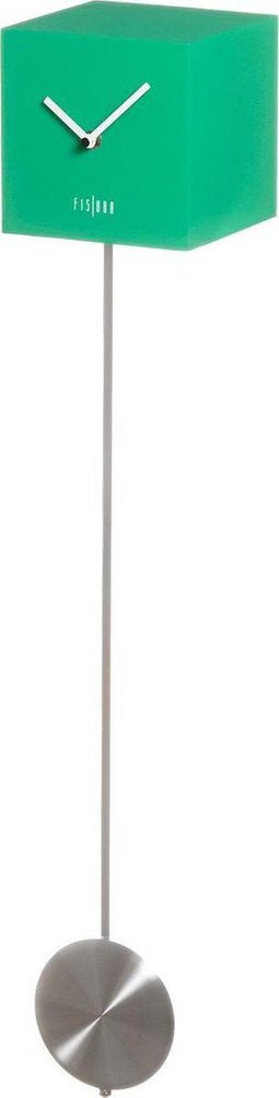 Fisura Wandklok - Pendulum - Met Slinger - 80 Cm - Aluminium - Groen