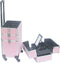 VDD Visagie make up koffer trolley - cosmetica schminken nagel koffer -4 in 1 - Roze