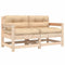 vidaXL - Tuinstoelen - 2 - st - met - kussens - massief - grenenhout
