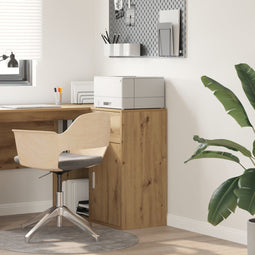vidaXL - Dressoir - Artisan - Eiken - 38x34,5x75 - cm - Gelaagd - Hout