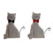 Deurhouder Home ESPRIT Polyester 20 x 11 x 29 cm (2 Stuks)
