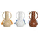 Vaas DKD Home Decor Wit Beige Terra cotta Dolomite Franjes 14 x 14 x 25,6 cm (3 Stuks)