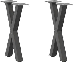 vidaXL - Salontafelpoten - 2 - st - X-vormig - 28x(42-43) - cm - staal - antraciet
