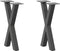vidaXL - Salontafelpoten - 2 - st - X-vormig - 28x(42-43) - cm - staal - antraciet