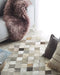 BANAZ - Patchwork vloerkleed - Bruin - 140 x 200 cm - Koeienhuid leer