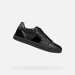GEOX Blomiee - Dames Sneakers - Ademend en comfortabele ritssluiting - Zwart - Maat 36