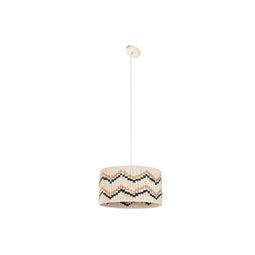 Plafondlamp Home ESPRIT Tweekleurig Raffia 50 W 39 x 39 x 21 cm