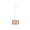 Plafondlamp Home ESPRIT Tweekleurig Raffia 50 W 39 x 39 x 21 cm