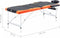 vidaXL - Massagetafel - inklapbaar - 3 - zones - aluminium - zwart - en - oranje