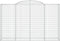 vidaXL - Schanskorven - 4 - st - gewelfd - 300x50x180/200 - cm - ijzer
