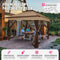 tectake® Carabobo - Vouwpaviljoen 364 x 364 x 294 cm - Waterafstotend dubbel dak UV-bescherming - Bruin