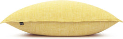 Zohome Kussensloop Lino - Kussenhoes van 80x80 cm - 1 stuk - 100% Katoen - Geel