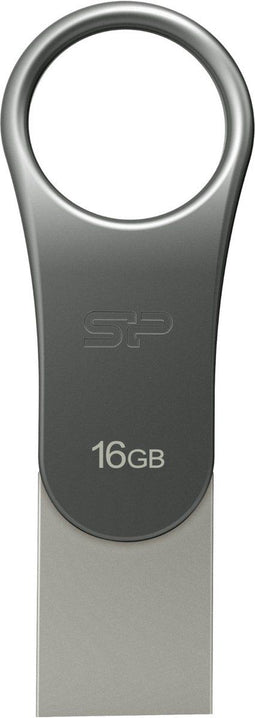 Silicon Power Mobile C80 - USB-stick - 16 GB - Grijs