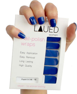 LAUED Nagelstickers - Nail Wraps - 16 Extreem Dunne Nagellak Stickers - Manicure Nail Art Folie - Poem In Ink