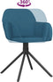 vidaXL - Eetkamerstoelen - draaibaar - 2 - st - fluweel - blauw