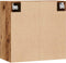 vidaXL - Wandkast - 60x31x60 - cm - bewerkt - hout - oud - houtkleurig