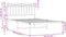 vidaXL - Bedframe - met - hoofdbord - metaal - zwart - 107x203 - cm