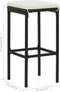 vidaXL - Barkrukken - met - kussens - 3 - st - poly - rattan - zwart
