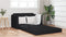 vidaXL - Vloersofa - Bed - 2-in-1 - Zwart - 124x71x78 - cm - Stof