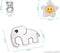 Fuegobird Babygym - 4-in-1 Speelmat met Geluid en Zachte Materialen - Grijs - 85 x 85 x 55 cm