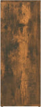 vidaXL - Dressoir - 80x30x80 - cm - bewerkt - hout - gerookt - eikenkleurig