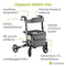 Juskys Aluminium Rollator Vital - Opvouwbaar - Zitting - 63 x 68 x 80-94 cm - Grijs