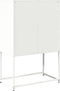 vidaXL - Hoge - kast - 68x39x107 - cm - staal - wit