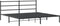 vidaXL - Bedframe - met - hoofdbord - metaal - zwart - 200x200 - cm