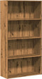 vidaXL - Boekenkast - 80x30x152 - cm - bewerkt - hout - artisanaal - eikenkleurig