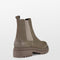 PS Poelman Mink - Dames Chelsea laarzen - Chunky zool 4,5 cm - Donker Taupe - Maat 37
