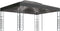 vidaXL - Prieel - met - LED-lichtslinger - 3x4 - m - antracietkleurig