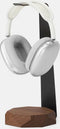Oakywood 2in1 Headphones Stand - Massief Walnoot - Echt Hout Koptelefoon Standaard Houder met 10W Draadloze Oplader